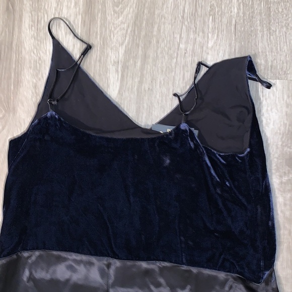Maje Ryck velvet and satin navy slip dress - Picture 10 of 13